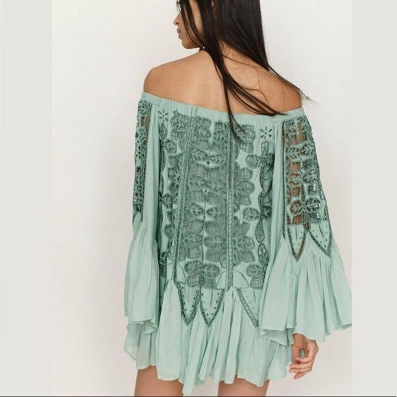 Free People - Daisy Cutwork Mini Dress - Picture 2 of 8